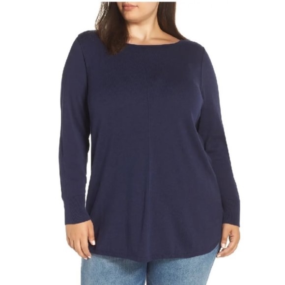 Caslon Seam Detail Shirttail Tunic (Plus Size) - Picture 1 of 2